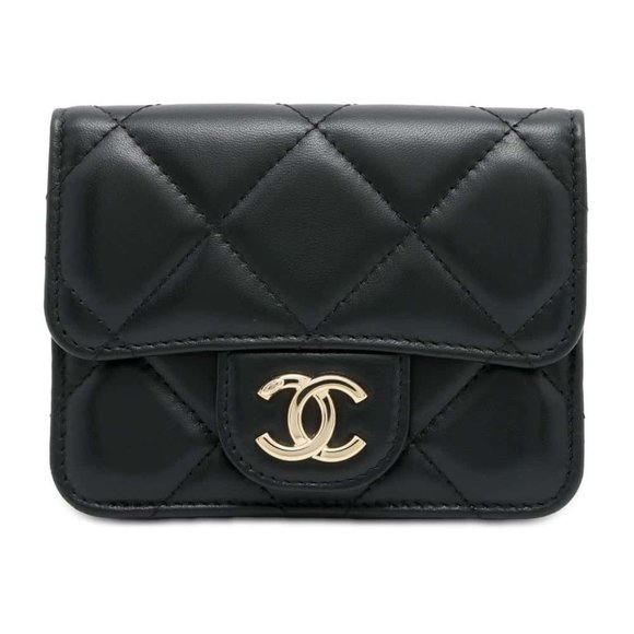 CHANEL Handbags - Chanel Belt Bag Matelasse Coco Mark Chain Pouch Lambskin CHANEL Waist Black